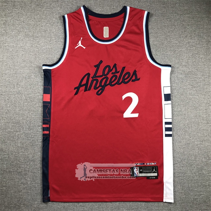 Camiseta Los Angeles Clippers Kawhi Leonard NO 2 Statement 2024-25 Rojo